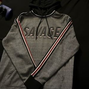 Savage Five.By.Five Plaid Hoodie